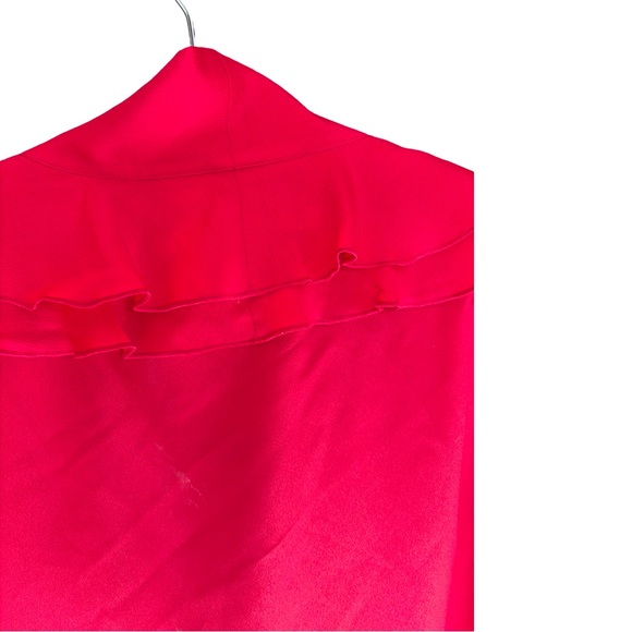 LOFT Bright Pink Ruffle Blouse - Picture 2 of 7